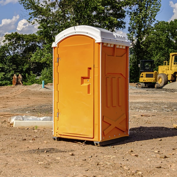 how often are the porta potties cleaned and serviced during a rental period in Meadow Vale